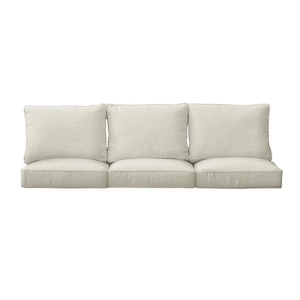 Sorra Home 25 in. x 23 in. x 5 in. 6-Piece Deep Seating Outdoor Couch Cushion in Sunbrella Detail Linen