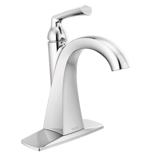 Delta Pierce Single Hole Single-Handle Bathroom Faucet In Chrome ...