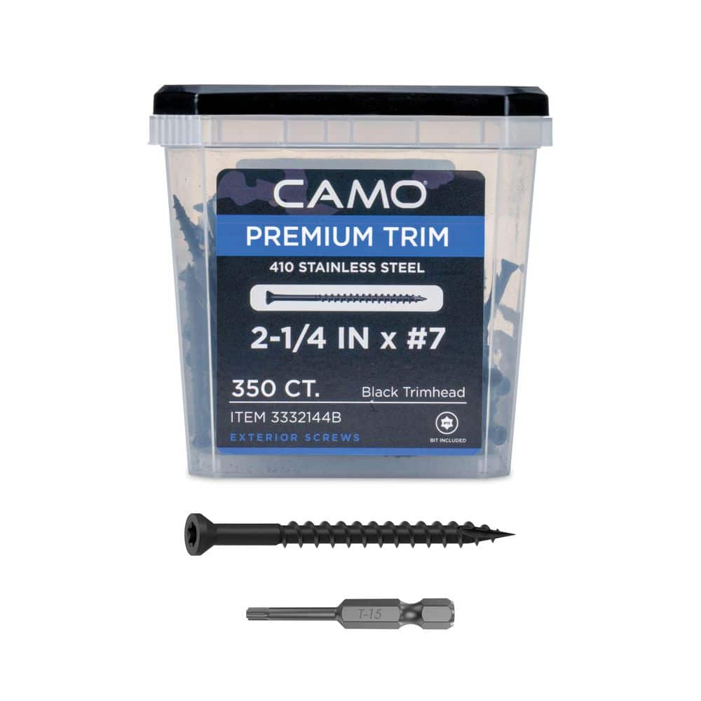 "#7 x 2-1/4 in. 410 Stainless Steel Black Premium Star Drive Trim Head Trim Screws (350-Count)" price history on PriceWatchPro