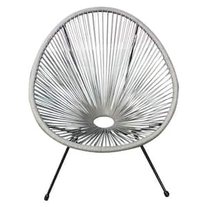Acapulco Grey Woven Lounge Chair (Set of 1-Piece)