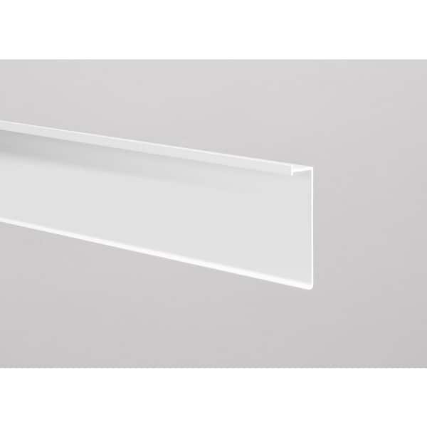 EMAC Novorodapie Eclipse Matt White 1/2 in. x 4 in. x 98-1/2 in. Aluminum Tile Edging trim
