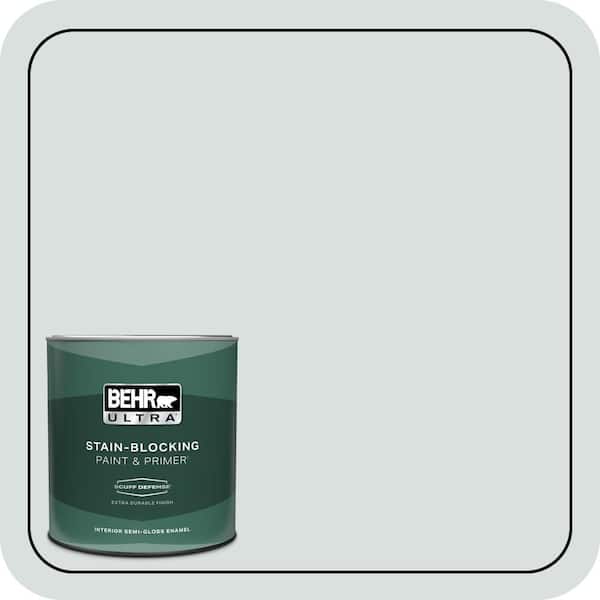 BEHR ULTRA 1 qt. #MQ3-50 River Veil Extra Durable Semi-Gloss Enamel Interior Paint & Primer