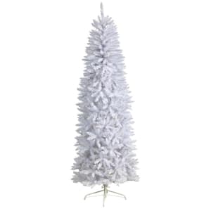 7 ft. Slim White Artificial Christmas Tree with 995 Bendable Branches