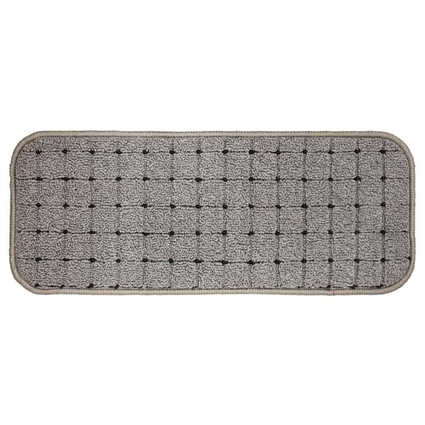 Unbranded Pindot Grey 9 in. x 24 in. Stair Tread Cover