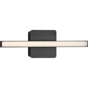 Phase 4 Collection 16 in. Matte Black Small Modern Integrated 3CCT Integrated 1-Light LED Linear Vanity Light
