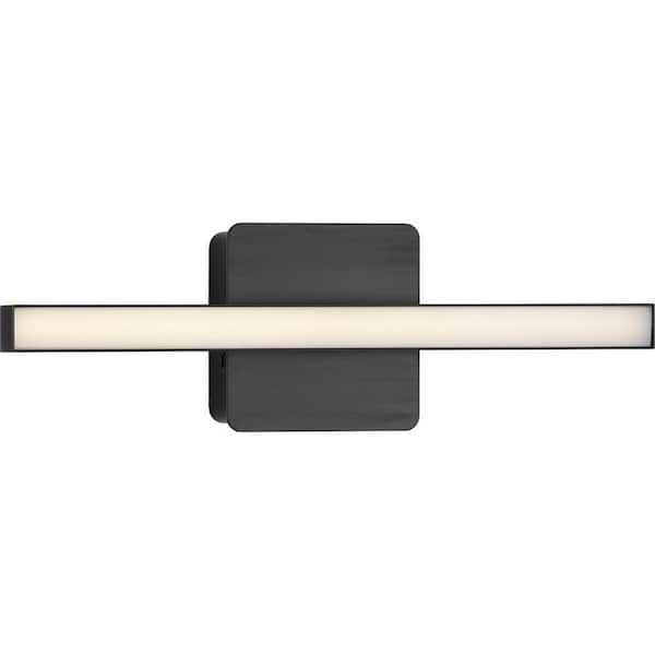 Progress Lighting Phase 4 Collection 16 in. Matte Black Small Modern Integrated 3CCT Integrated 1-Light LED Linear Vanity Light
