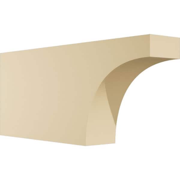 Ekena Millwork 4 in. W x 10 in. H x 24 in. L Standard Huntington Signature Urethane Outlooker Rafter Tail, Primed Tan