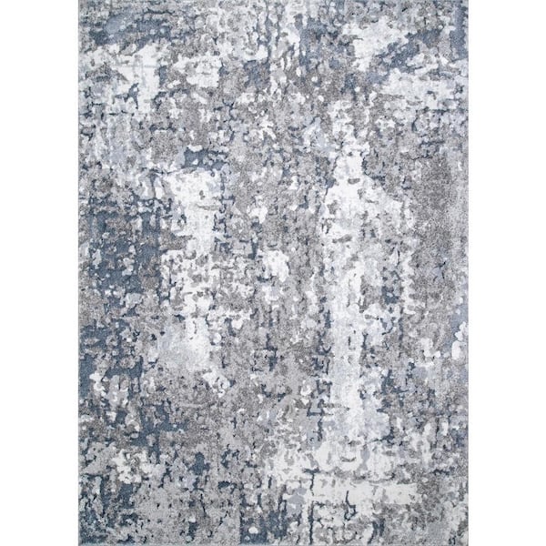 nuLOOM Mitchell Contemporary Abstract Silver 8 ft. x 10 ft. Area Rug