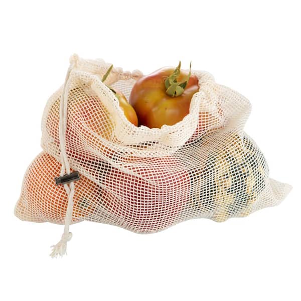 Kitchen Details Natural Cotton Eco Reusable Mesh Produce Bags (3