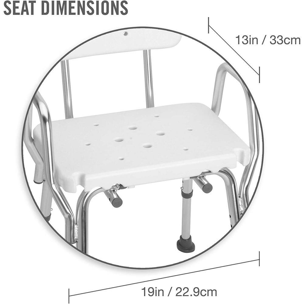 Dmi Shower Seat,Plastic,19 in Seat W 522-1733-1900