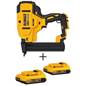 20V MAX XR Lithium-Ion 18-Gauge Cordless Narrow Crown Stapler and (2) 2.0Ah Compact Lithium-Ion Batteries