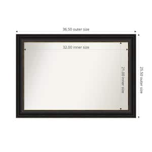 Trio Oil Rubbed Bronze 36.5 in. x 25.5 in. Custom Non-Beveled Recycled Polystyrene Framed Bathroom Vanity Wall Mirror