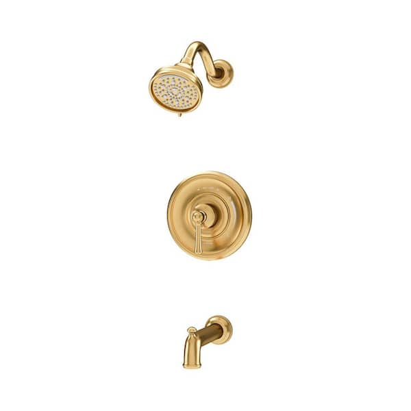 Symmons Braston HydroMersion Single Handle Tub and Shower Faucet Trim Kit in Brushed Bronze 1.5 GPM (Valve Not Included)