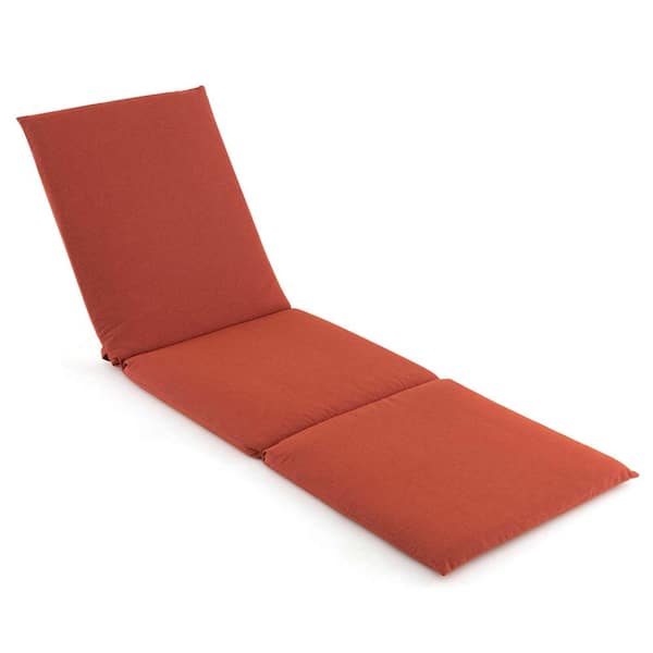 Costway 23 x 26.5 CushionGuard 1-Piece Outdoor Chaise Lounge Cushion Orange
