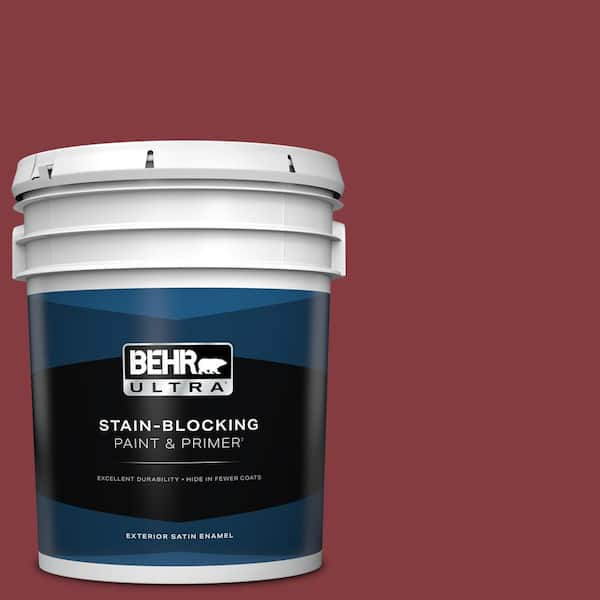 BEHR ULTRA 5 gal. #M140-7 Dark Crimson Satin Enamel Exterior Paint & Primer