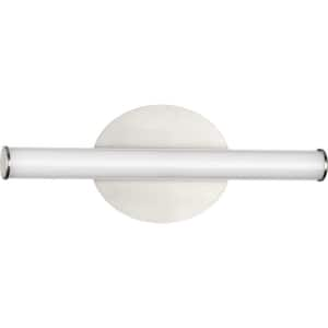 Phase 3 Collection 16 in. Brushed Nickel Small Modern 3CCT Integrated LED 1-Light Linear Vanity Light