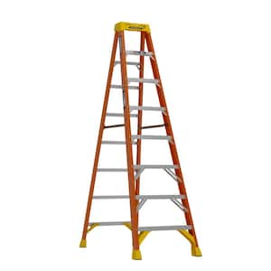 8 ft. Fiberglass Step Ladder (12 ft. Reach Height) with 300 lb. Load Capacity Type IA Duty Rating