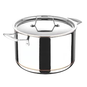 5CX 8 qt. Stainless Steel 5-Ply Copper Core Stock Pot with Lid