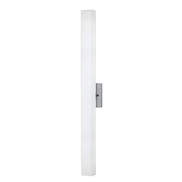 KUZCO Melville 32 in. 1-Light 41-Watt Brushed Nickel Integrated LED Wall Sconce