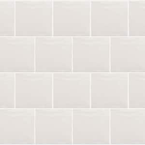 White 5.2 in. x 5.2 in. Polished Ceramic Subway Tile (10.76 sq. ft./Case)