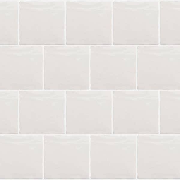 Apollo Tile White 5.2 in. x 5.2 in. Polished Ceramic Subway Tile (10.76 sq. ft./Case)