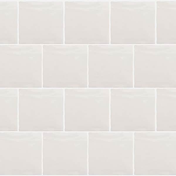 Apollo Tile White 5.2 in. x 5.2 in. Polished Ceramic Subway Tile (50 Cases/538 sq. ft./Pallet)