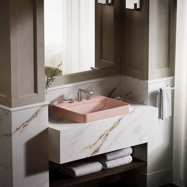 kaho☆ KOHLER Vox 23 in. Rectangular Drop-In Vessel Bathroom Sink