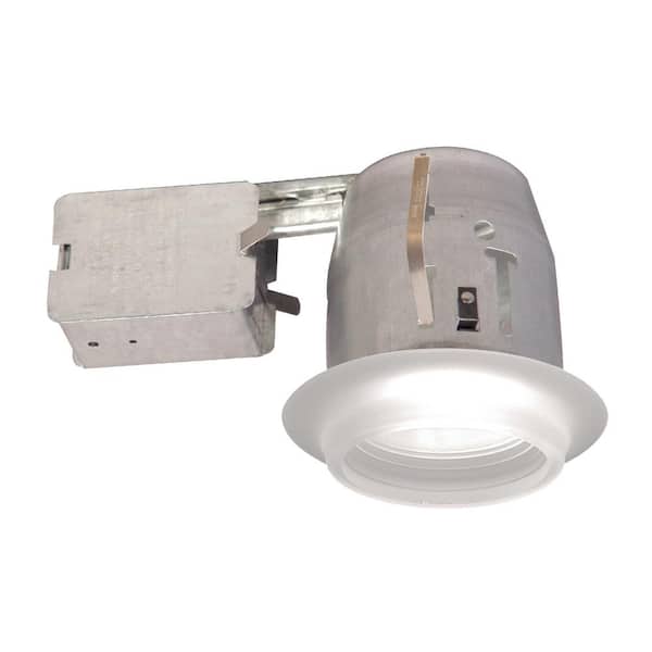 BAZZ 100 Series 4 in. White Recessed Halogen Light Fixture Kit