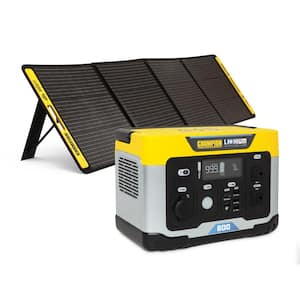579-Wh Power Station 1200/600-Watt Portable Lithium-Ion Battery Solar Generator with 200-Watt Portable Solar Panels