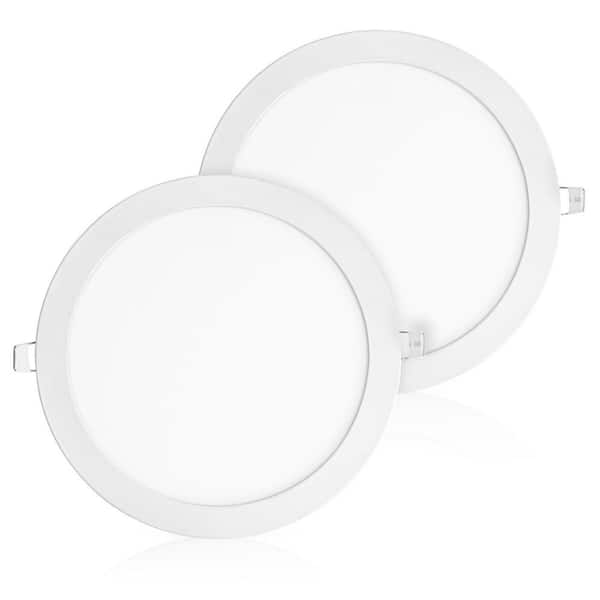 TYCOLIT 11.6 in. x 11.6 in. 2880 Lumens Integrated LED Panel Light, 4000K (2-Pack)