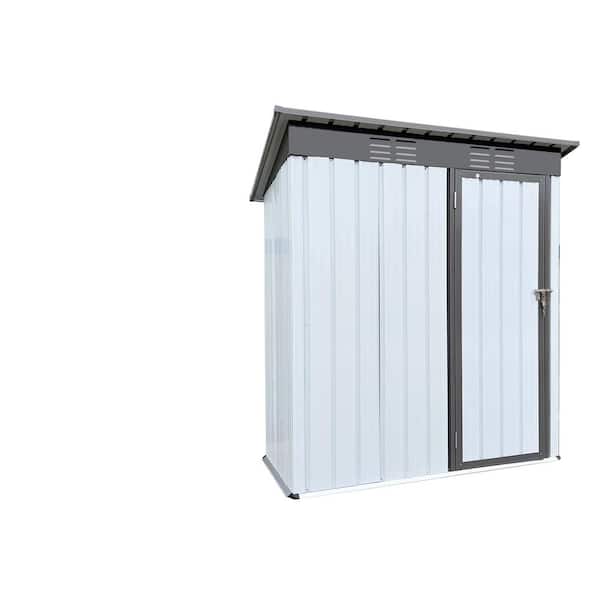Unbranded 5 ft. W x 3 ft. D Outdoor Storage Metal Shed Lockable Metal Garden Shed with Vents, Apex Roof (15 sq. ft.)