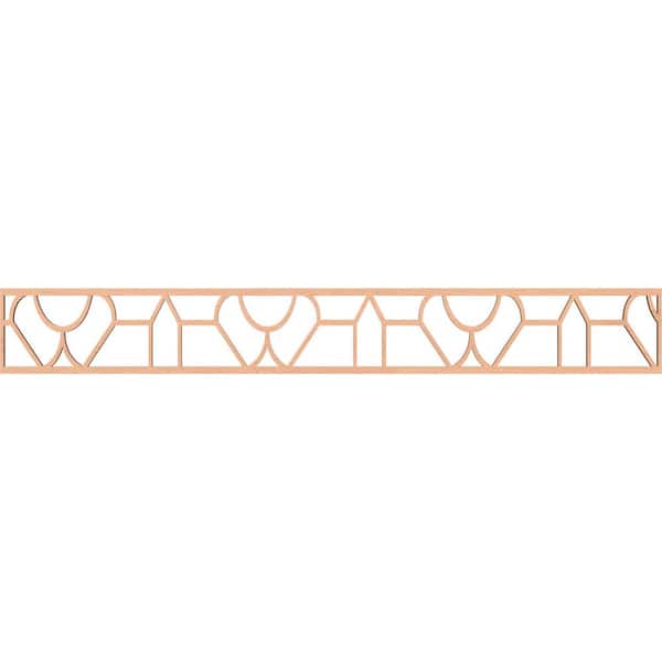 Ekena Millwork Whitechapel Fretwork 0.25 in. D x 46.5 in. W x 6 in. L Alder Wood Panel Moulding