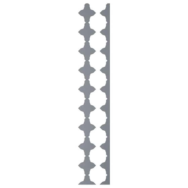 Ekena Millwork Pandora 0.125 in. T x 0.33 ft. W x 4 ft. L Silver Mirror Acrylic Resin Decorative Wall Paneling 17-Pack