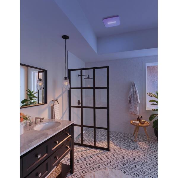 bathroom exhaust fan grille cover with led