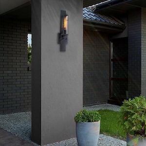 Muller Collection 1-Light Bronze Outdoor Wall Lantern Sconce