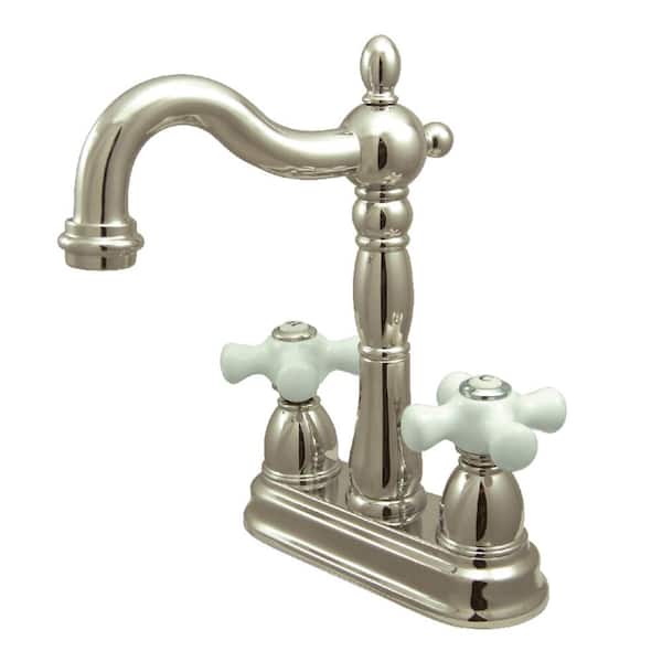 Victorian 2-Handle Bar Faucet in Polished Nickel