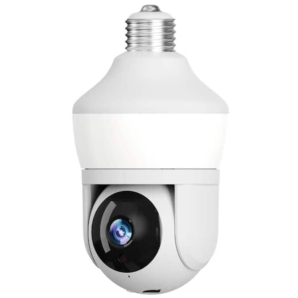 SIGHT BULB Motion Detecting 360-Degree Indoor/Outdoor Wi-Fi Home Security Camera with Light