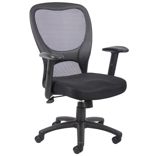 BOSS Office Products Black Modern Styled Mesh Desk Chair B6508