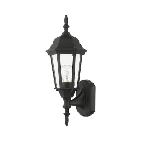 Uixe 1-Light Matte Black Outdoor Wall Lantern Sconce SSINL12151