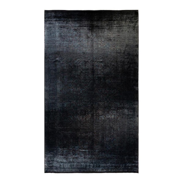 Overdyed Brown 10 ft. x 18 ft. Solid Wool Indoor Area Rug