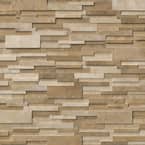 Casa Blend 3D Ledger Panel 6 in. x 24 in. Honed Natural Travertine Wall Tile (6 sq. ft./Case)