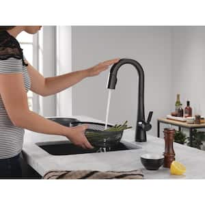 Monrovia Single-Handle Pull-Down Bar Faucet with Touch2O Technology in Matte Black