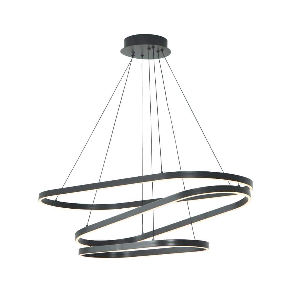 3-Lights 39.4 in. Modern LED Dimmable Black Chandelier for Kitchen Island Living Room price history on PriceWatchPro