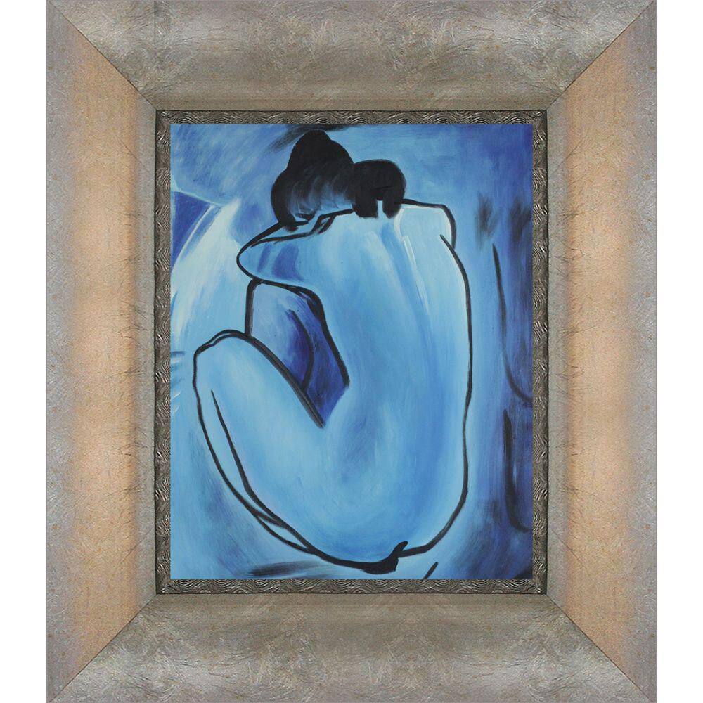 LA PASTICHE Blue Nude by Pablo Picasso Silver Scoop with Swirl Lip Framed  People Oil Painting Art Print 13 in. x 15 in. PS2469-FR-98498X10 - The Home  Depot