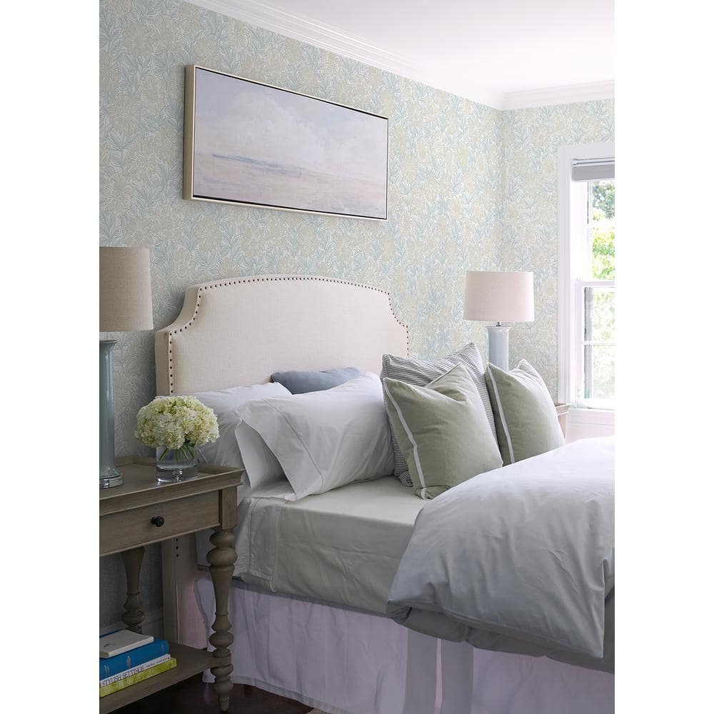 Faustin Neutral Floral Pre-pasted Washable Wallpaper