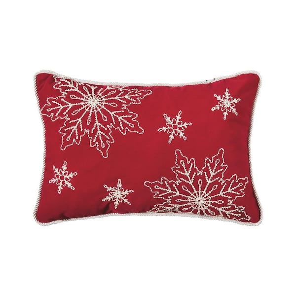 C&F Home Red Snowflakes Winter Christmas Throw Pillow