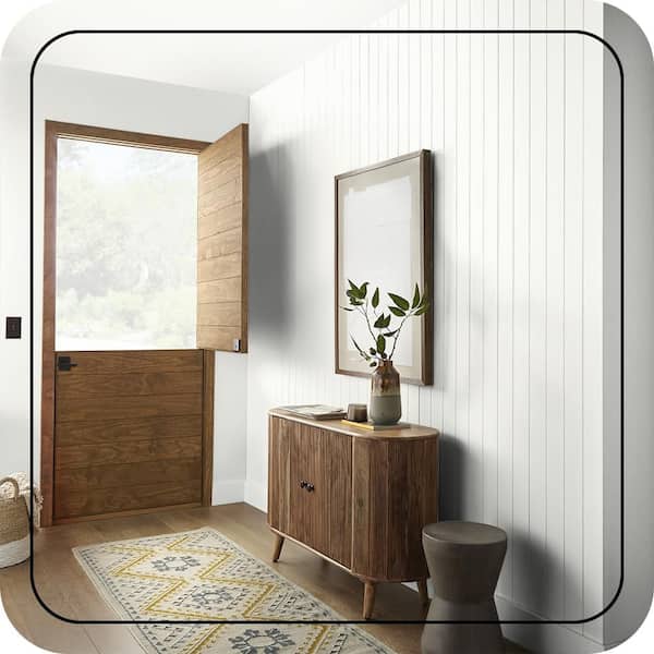 BEHR PREMIUM PLUS - 5 gal. Ultra Pure White Eggshell Enamel Low Odor Interior Paint & Primer