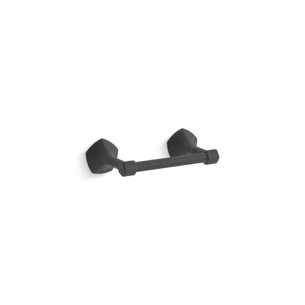 KOHLER Occasion Wall Mounted Pivoting Toilet Paper Holder in Matte Black