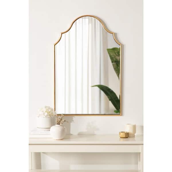 Better Homes & Gardens 20 x 30 Filigree Arch Metal Wall Mirror Decor in  Gold 