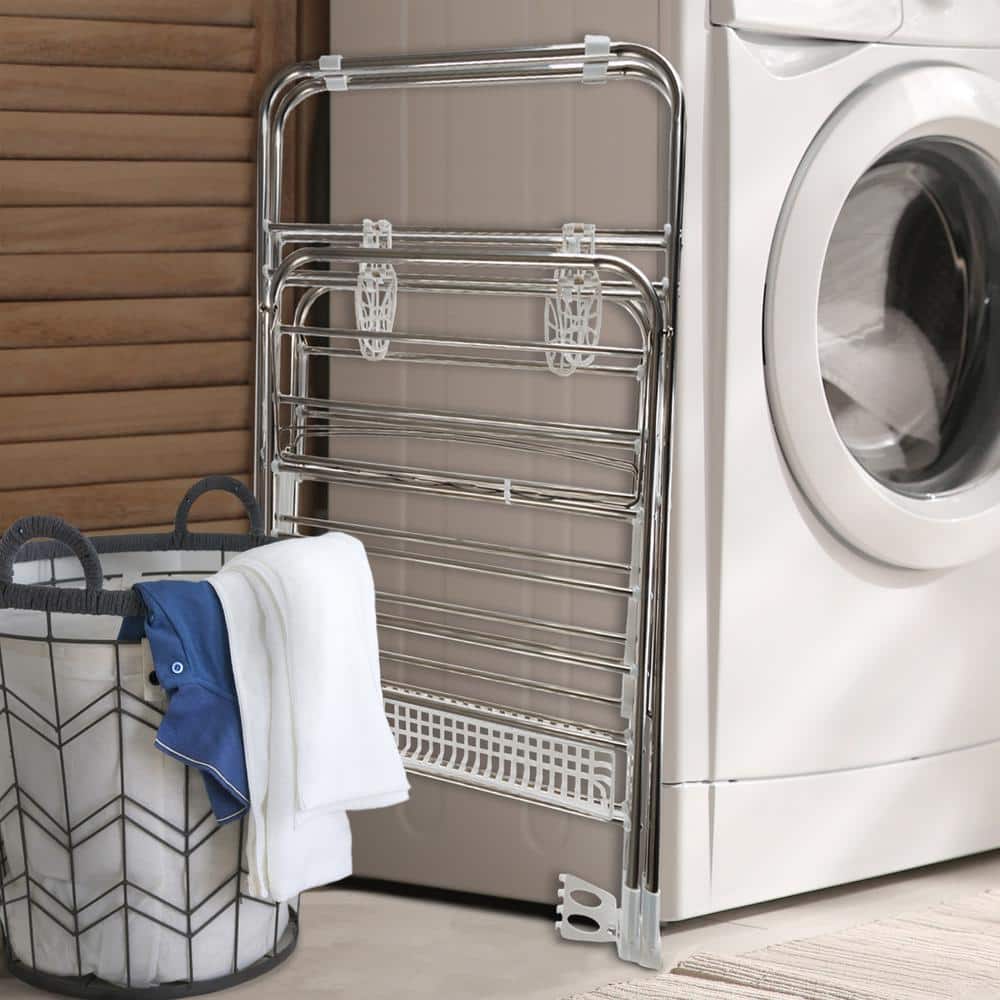 Freestanding Stainless Steel Foldable Laundry Drying Rack